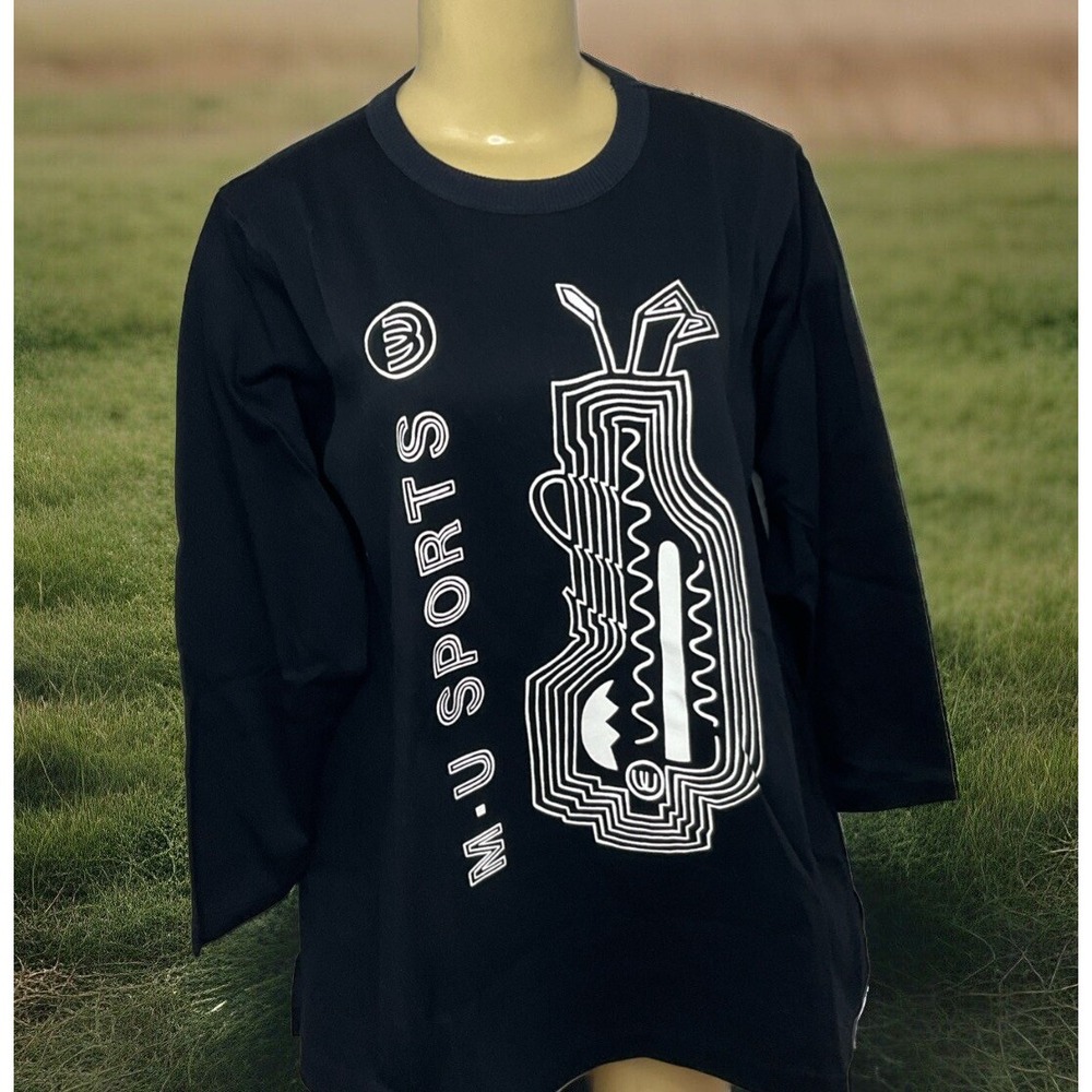 Vintage M‎ U Sports Sweatshirt M.U Golf Japanese Brand Retro Pullover Women Sz S